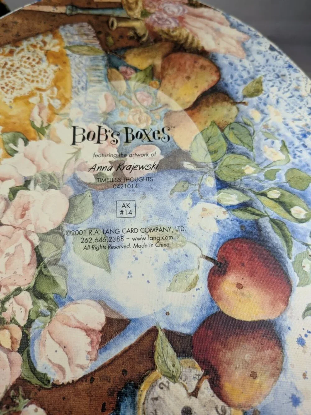 Vintage Bobs Boxes Lang Anna Krajewski Nesting Storage Oval Fruit 3 Boxes LANG